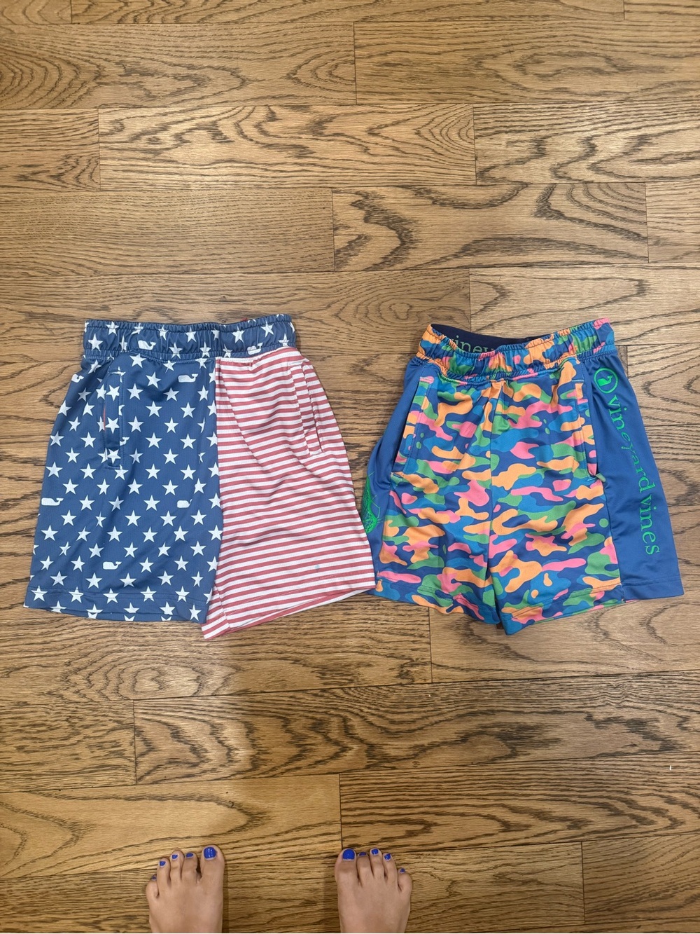 Vineyard Vines Kids lacrosse Shorts - Stars/Stripes & Neon Camo - 6T
